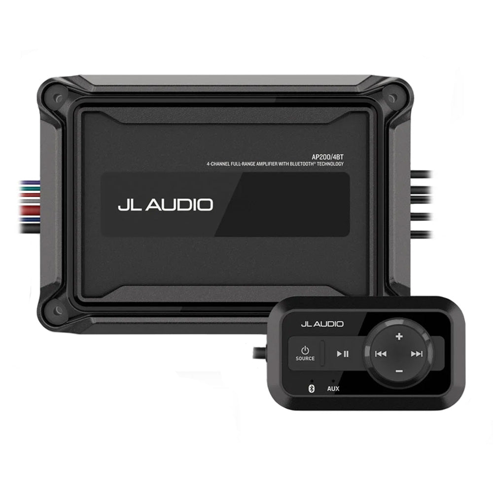 JL Audio AP200/4BT 4-channel amplifier with Bluetooth and remote control for car audio systems