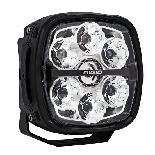 Rigid Industries LED off-road light with six lens array, black housing, for vehicle lighting upgrades