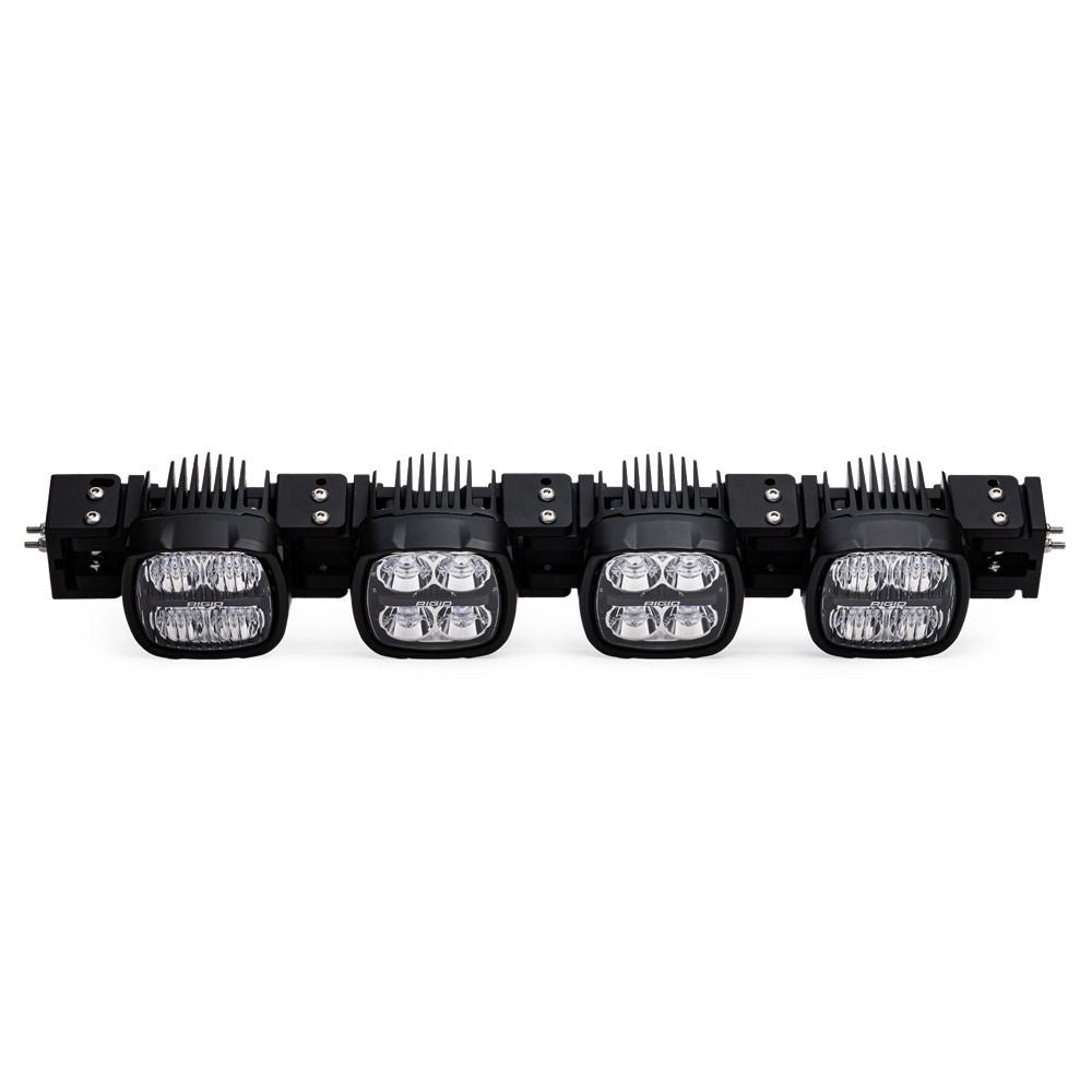 Black LED light bar with four pods, ideal for off-road and auto lighting upgrades