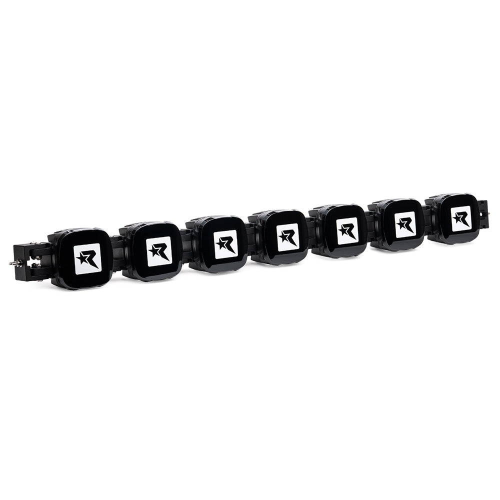 Black Rockford Fosgate amplifier modules with star-R logo, high-performance audio components for car audio systems