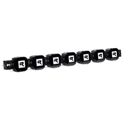 Black Rockford Fosgate amplifier modules with star-R logo, high-performance audio components for car audio systems