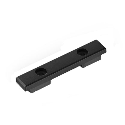 Black automotive mounting bracket with dual holes for secure installation