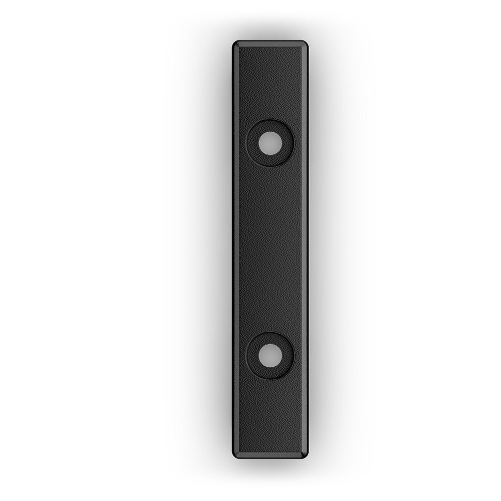 Black textured dual-button remote control for car audio systems
