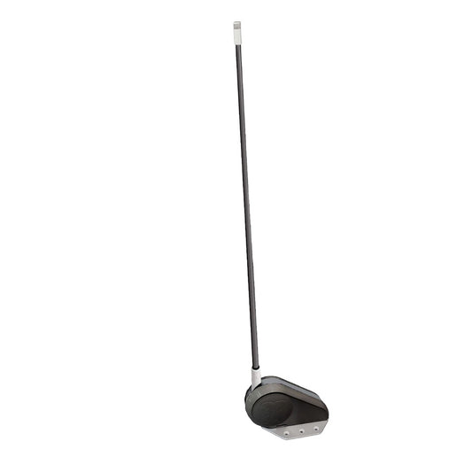 Black car antenna with silver base for auto audio systems