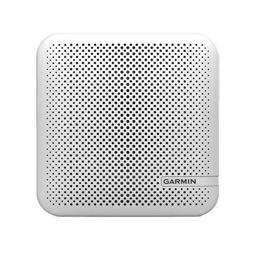 Garmin marine speaker with perforated grille for boat audio systems