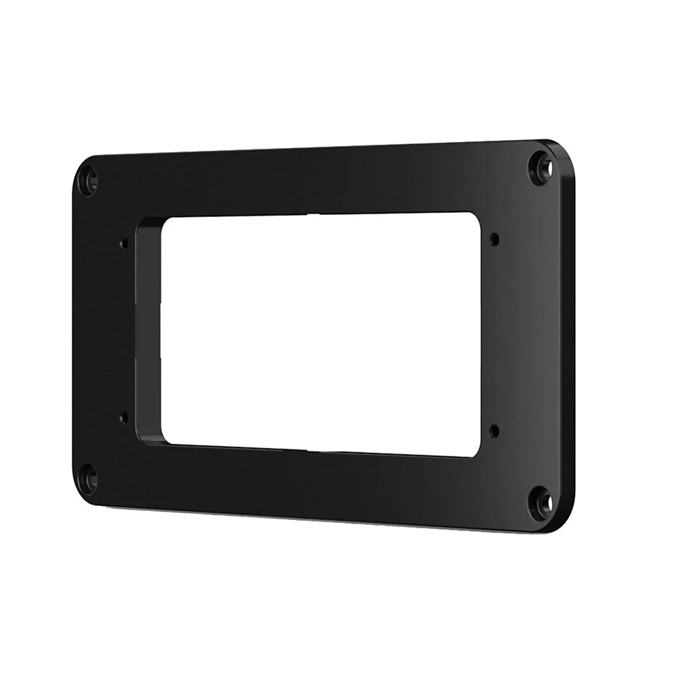 Black car stereo dash kit for single DIN installation, precision-fit audio upgrade component