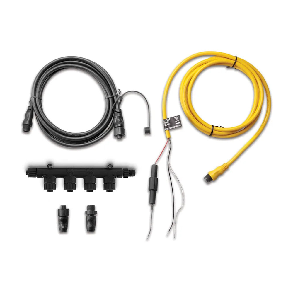 Black and yellow marine audio wiring harness with connectors and fuse for JL Audio or Alpine installs