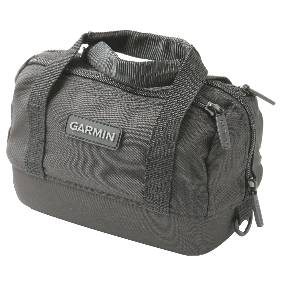 Garmin compact carrying case with dual zippers and handle for portable device storage