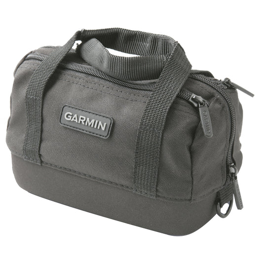 Garmin compact carrying case with dual zippers and handle for portable device storage