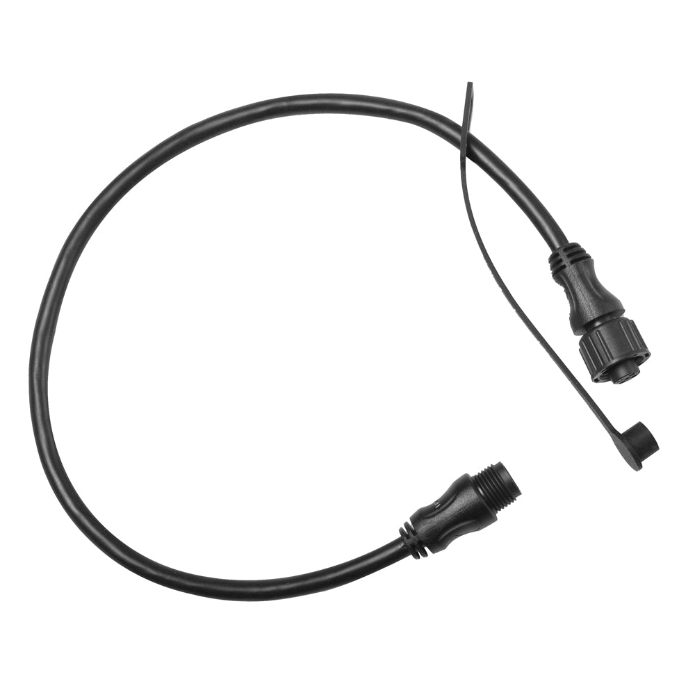 Black waterproof cable with connectors for marine or outdoor audio installation