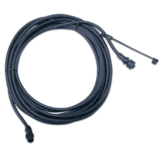 Black coiled audio cable with connectors for car audio systems