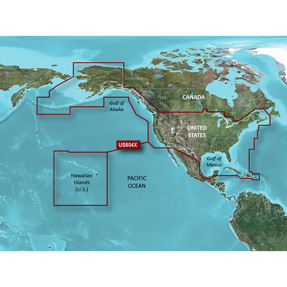 US604X coverage map highlighting Alaska, Hawaii, and continental U.S. for auto audio installation services