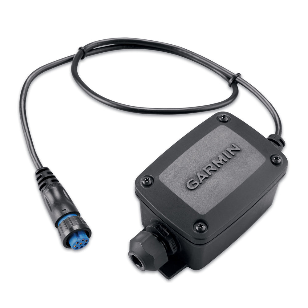 Garmin marine NMEA 2000 adapter with blue connector for boat electronics installation