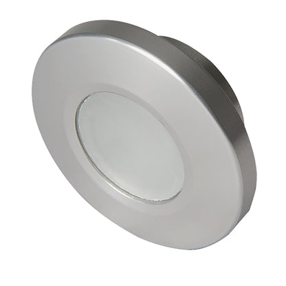 Sleek LED puck light for auto or home interior illumination, modern design, flush mount
