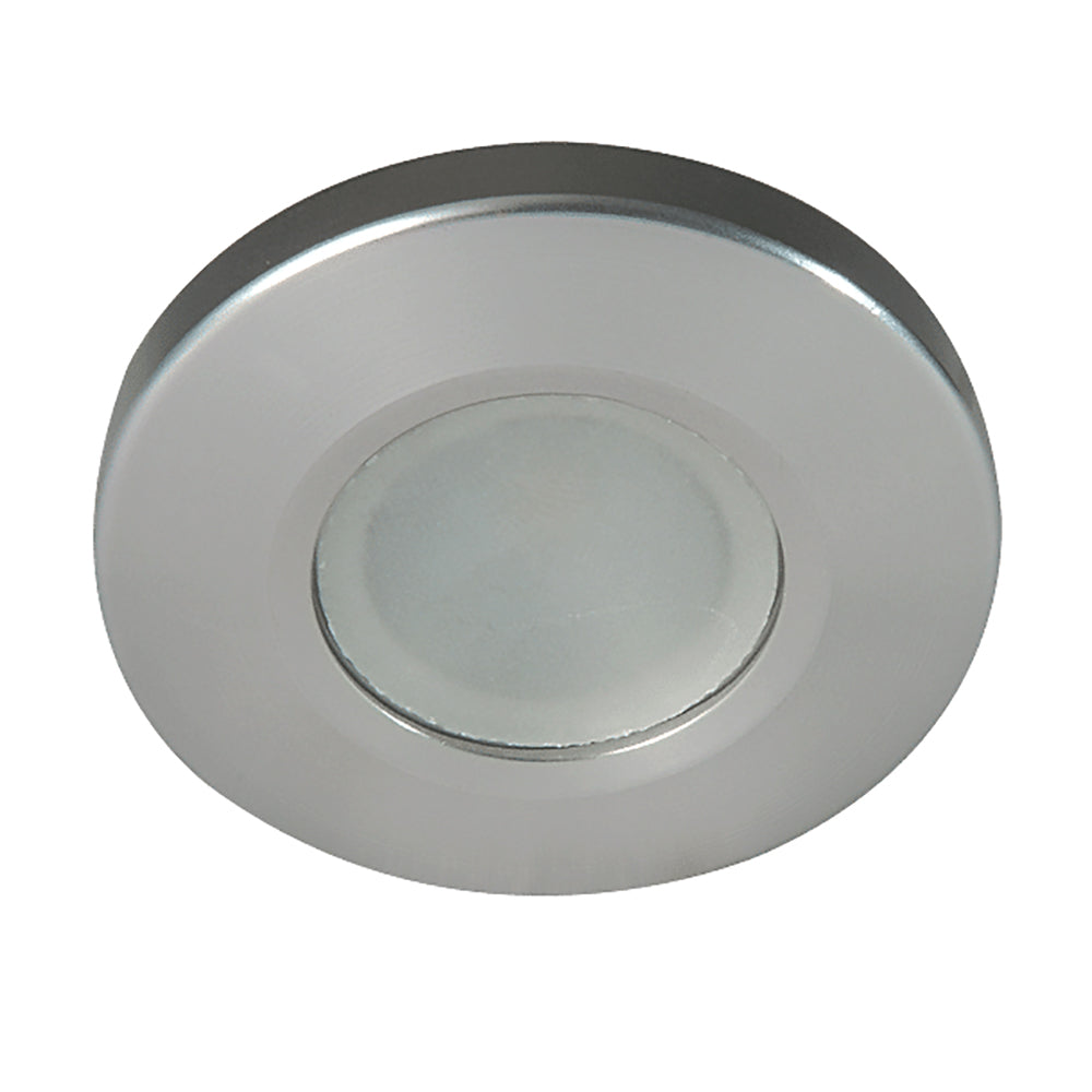 Sleek chrome LED puck light for auto or home interior illumination
