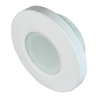 White circular LED puck light for auto or home interior illumination