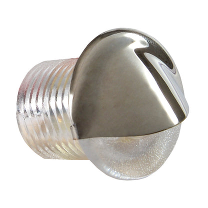 Chrome dome light bulb with threaded base for auto or marine use