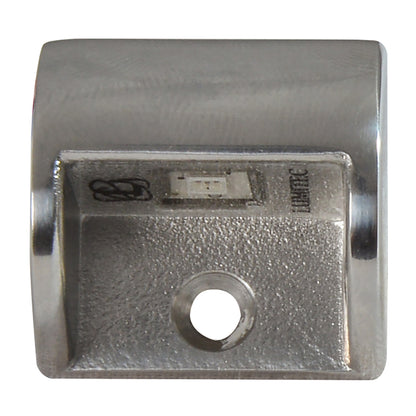 Chrome LED step light for auto or residential use, compact design with visible circuit