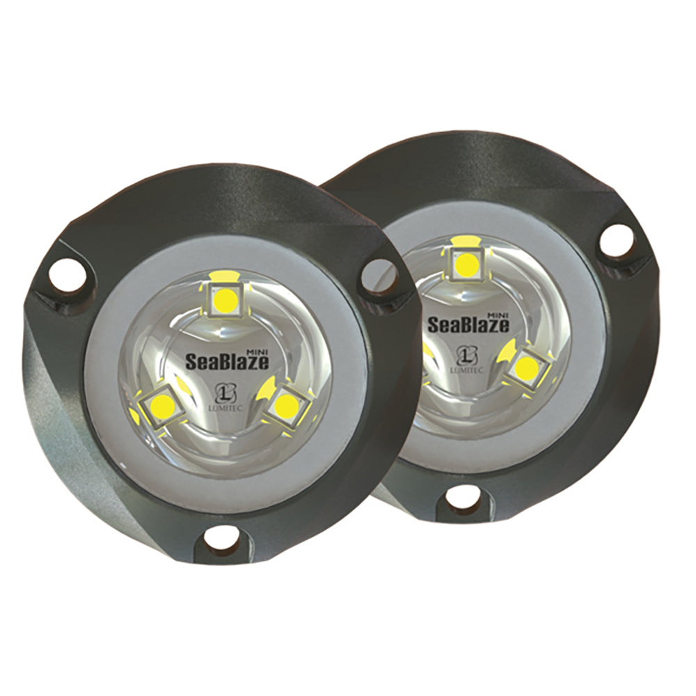 SeaBlaze Mini LED lights by Lumitec, compact marine lighting with bright yellow LEDs for boat illumination