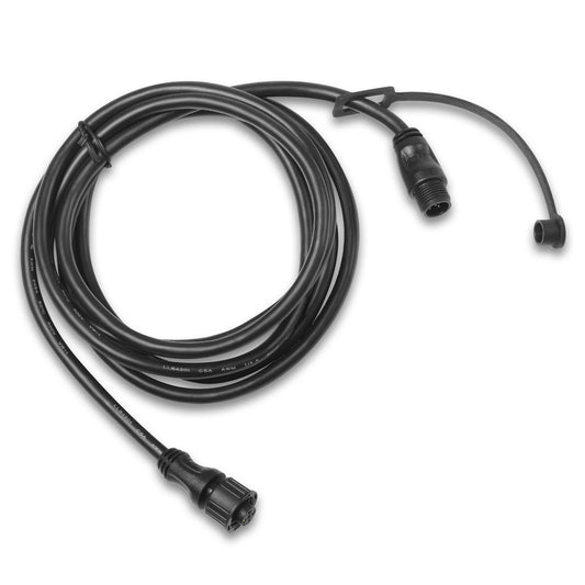 Black marine-grade audio cable with waterproof connectors for JL Audio or Alpine systems