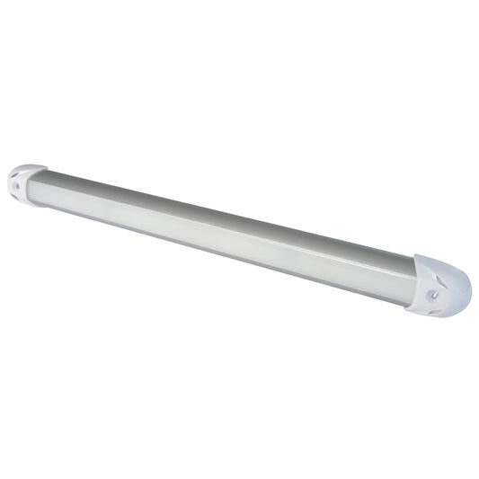 Sleek white LED light bar with mounting ends, ideal for auto or residential lighting installations