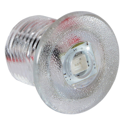 Clear LED bulb with textured glass and visible chip, ideal for auto or home lighting installations