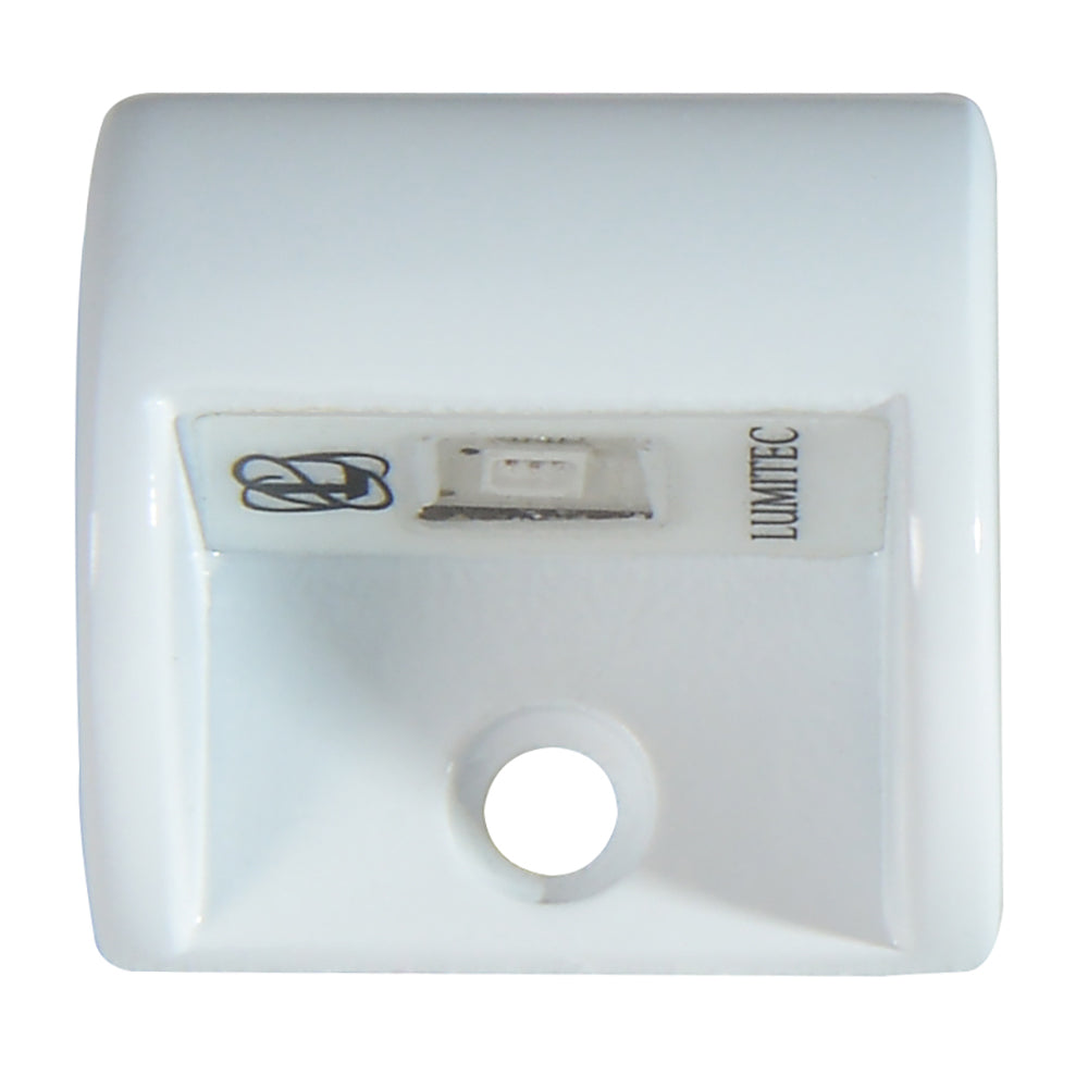Lumitec marine LED light with toggle switch, white housing for boat or RV installation