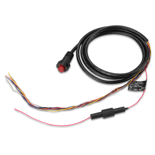 Black marine audio cable with multi-colored wires and waterproof connector for boat stereo installation
