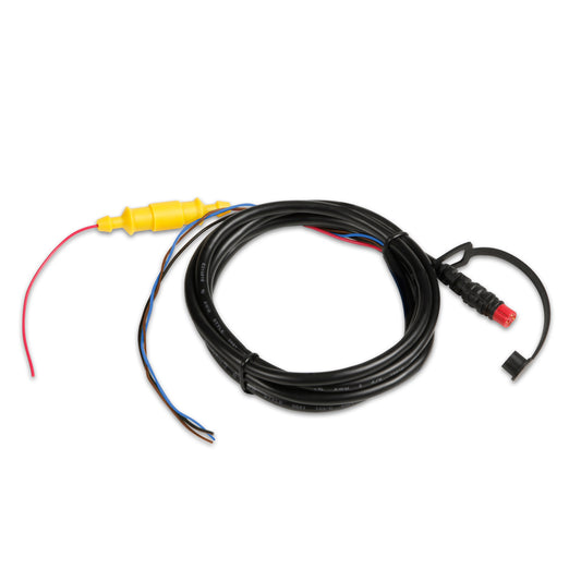Coiled black wiring harness with yellow and red connectors for car audio installation
