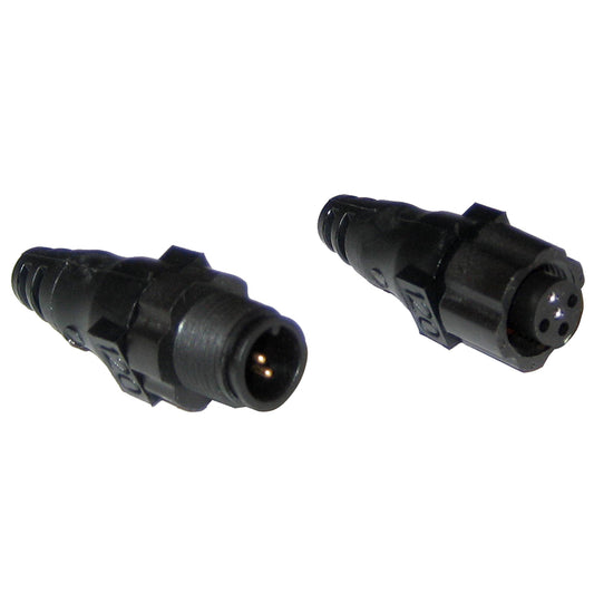 Black 3-pin waterproof audio connectors for car stereo or JL Audio Alpine systems