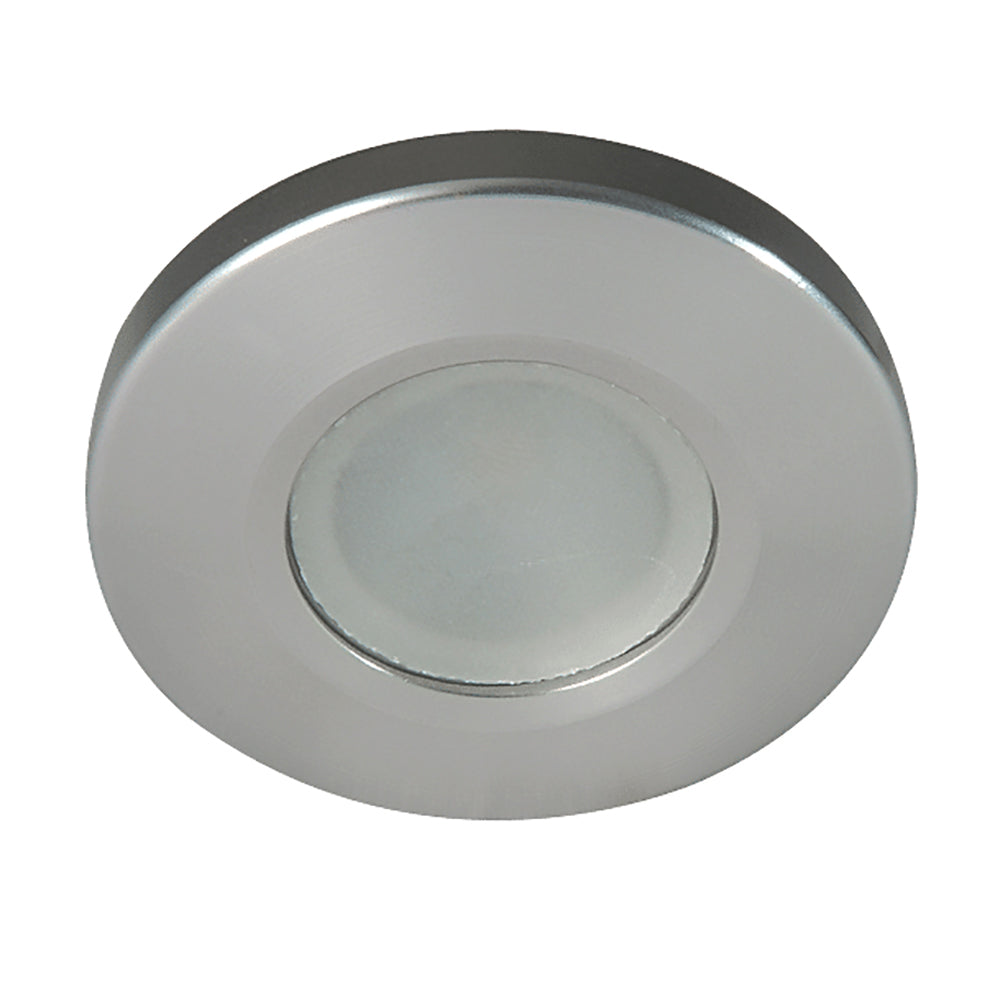 Sleek chrome LED puck light for auto or home interior illumination