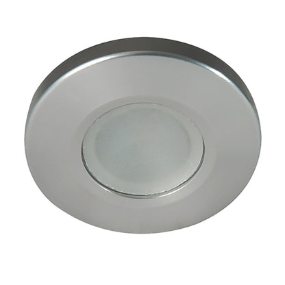 Sleek chrome LED puck light for auto or home interior illumination