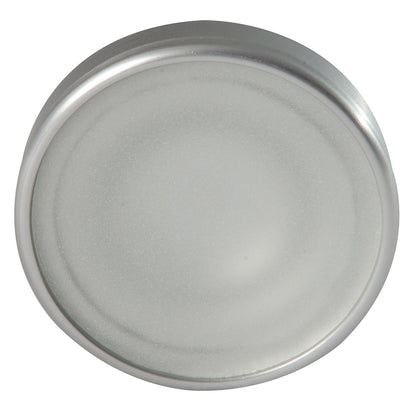 Round metallic speaker grille with frosted center, ideal for car audio installations