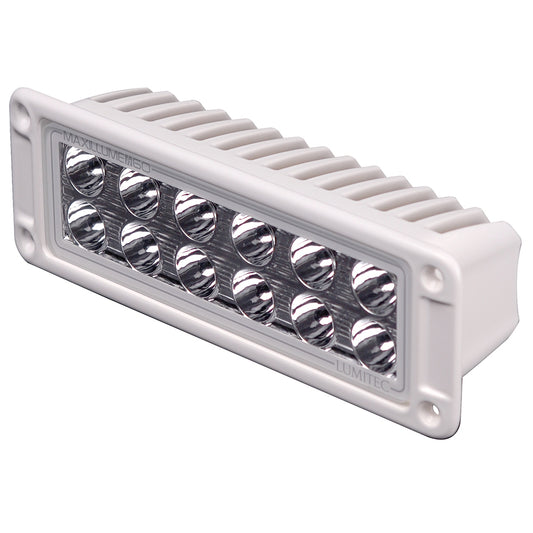 Lumitec MaxiLume 160 LED marine light with white housing and multiple bright LEDs for boat illumination