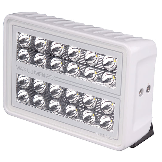 Lumitec Maxillume 120 LED marine light with bright white illumination and rugged white housing