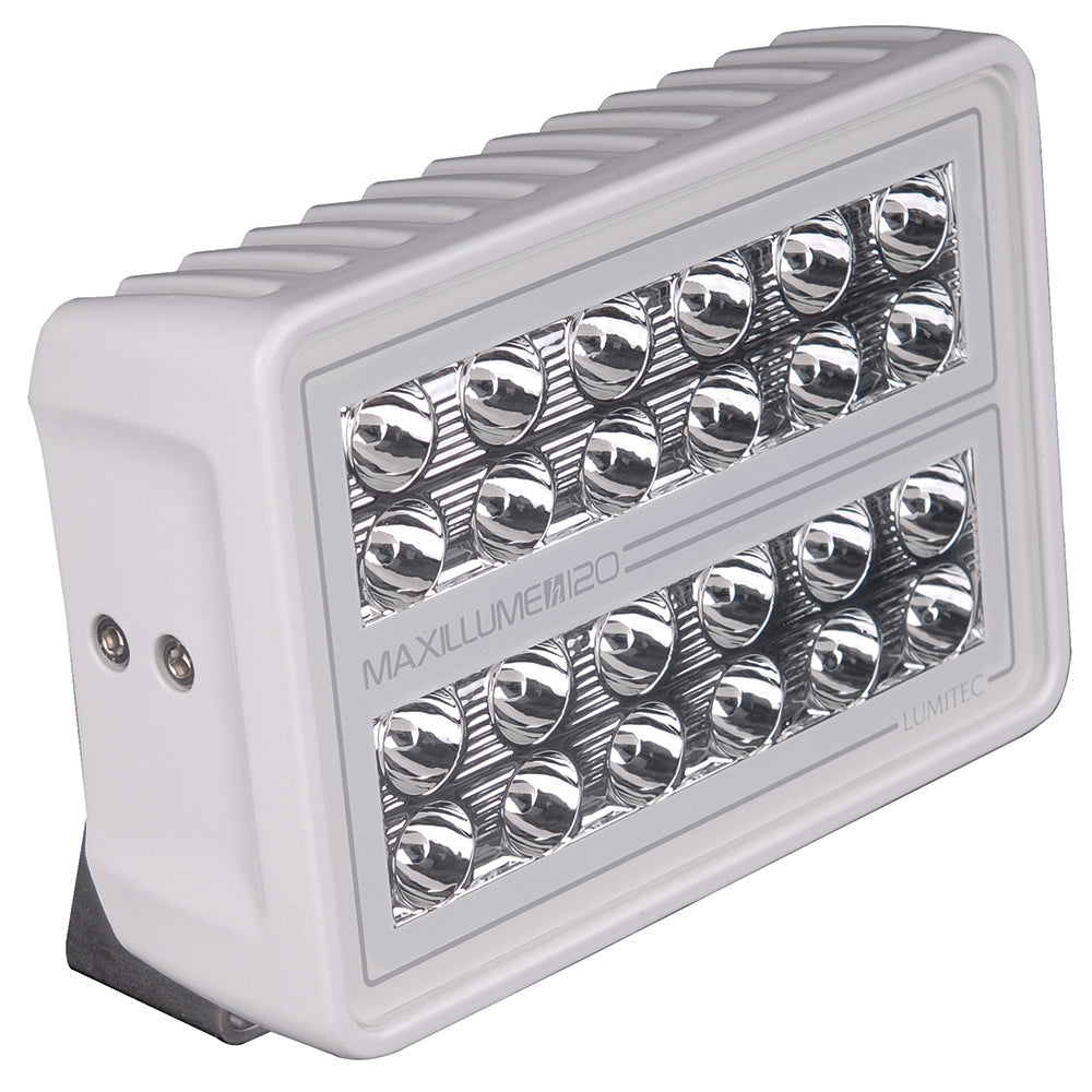 Maxillum M120 LED work light with dual rows of bright LEDs, ideal for off-road and vehicle lighting