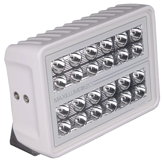 Maxillum M120 LED work light with dual rows of bright LEDs, ideal for off-road and vehicle lighting