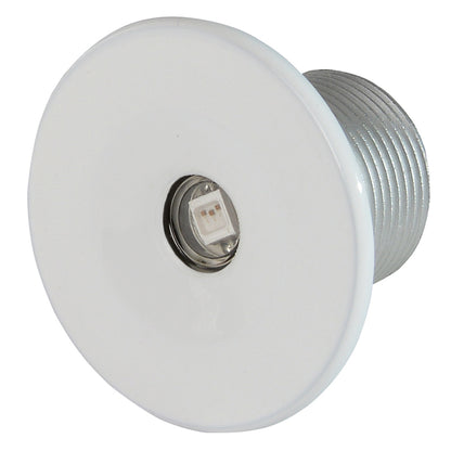 White LED puck light with threaded base for under-cabinet or accent lighting installation