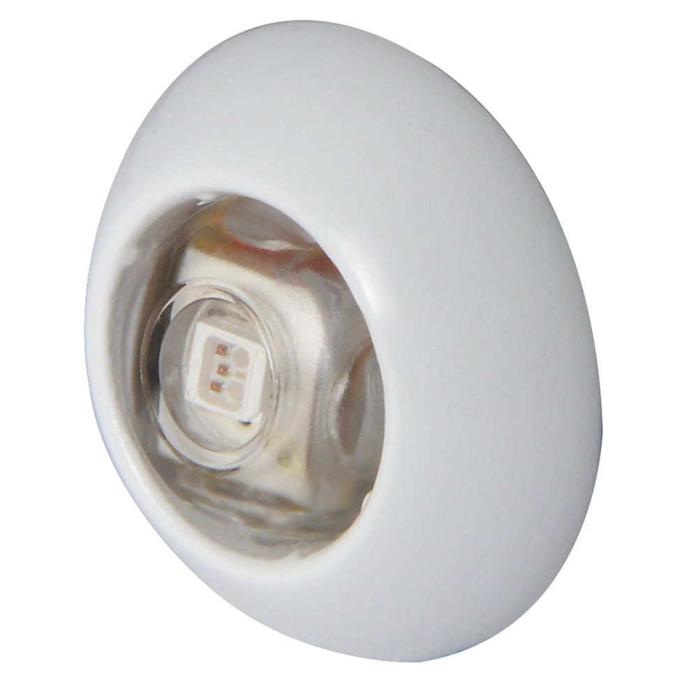 White LED interior light with clear lens for auto or home use