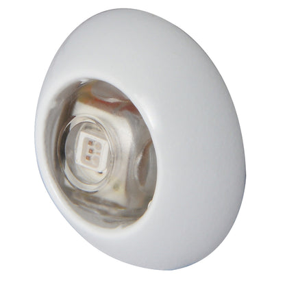 White LED interior light with clear lens for auto or home use