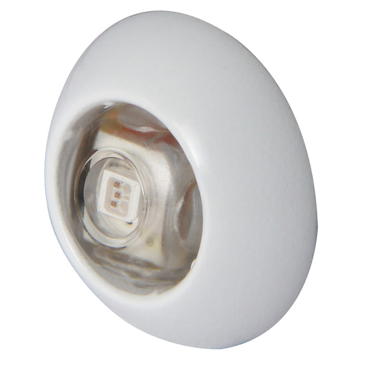 White LED interior light with clear lens for auto or home use