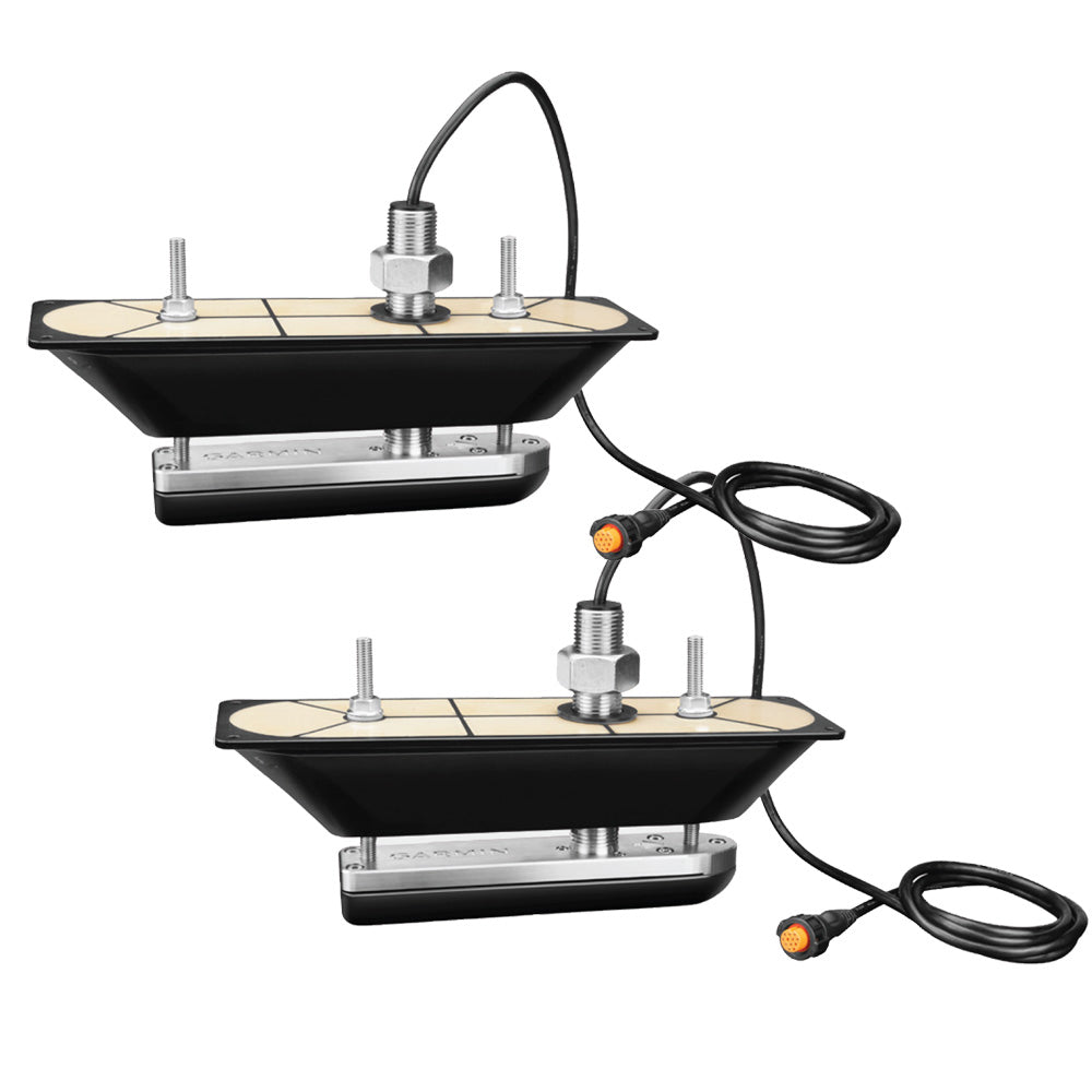 Garmin marine thru-hull transducers with cables for boat fishfinder and depth sounder installation