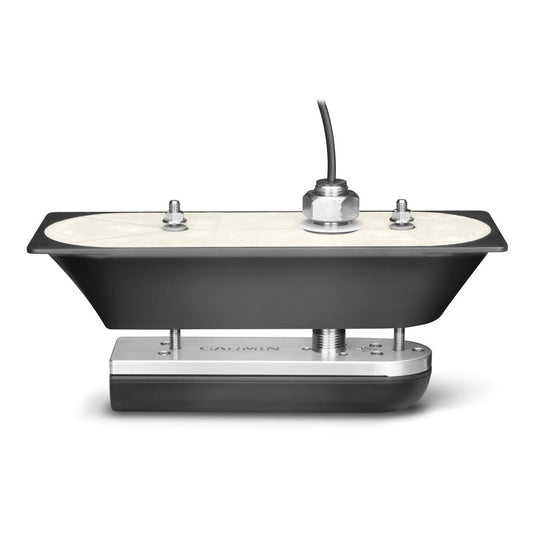 Garmin marine transducer with thru-hull mount and cable, for boat sonar and fishfinder systems