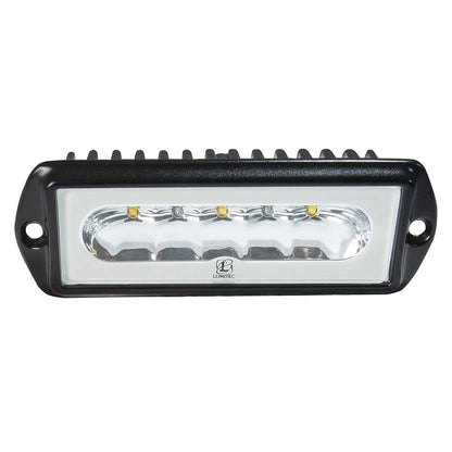 Lumitec LED marine light with black housing and clear lens for boat illumination