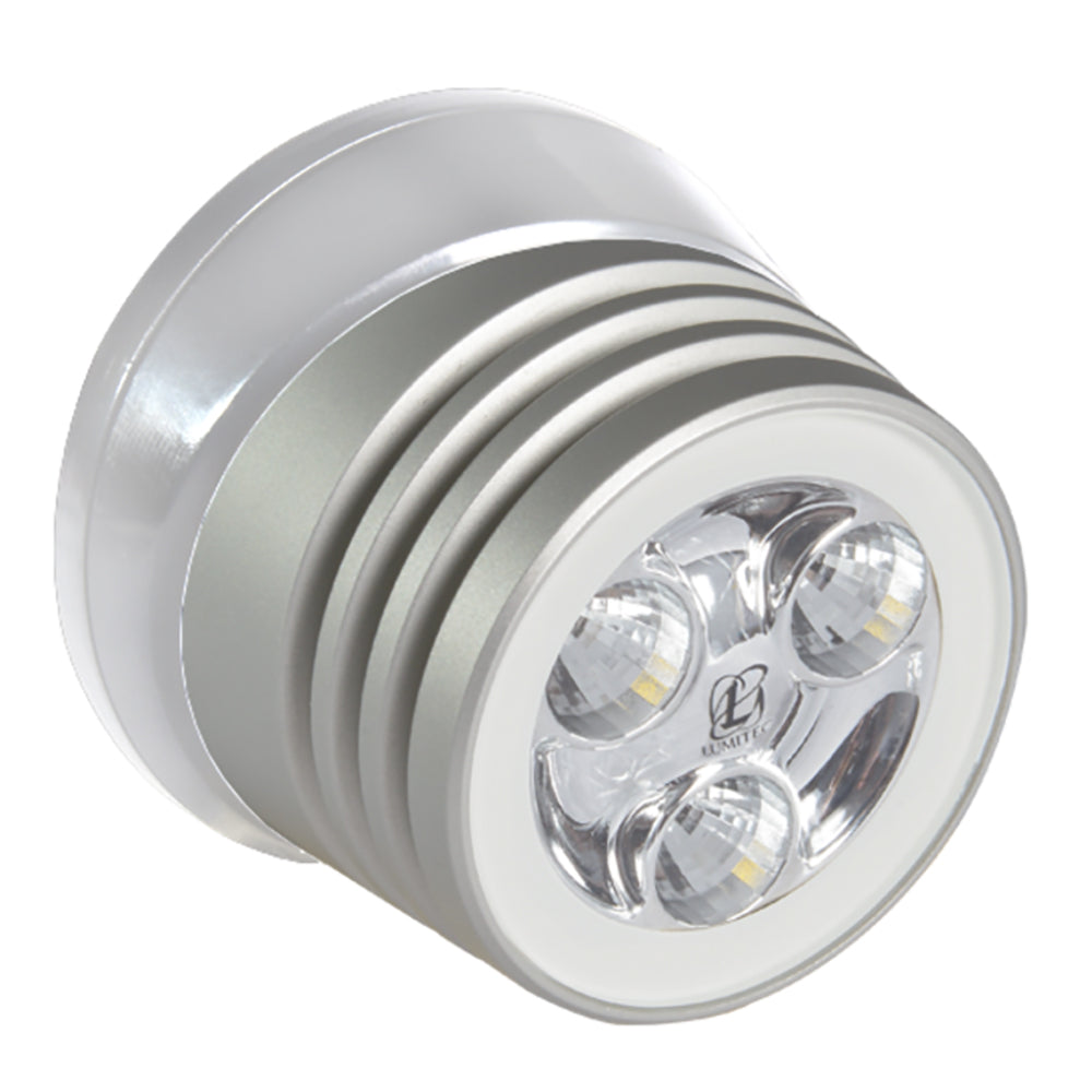 Lumitec LED marine light with four bulbs, silver housing, for boat or auto lighting installation