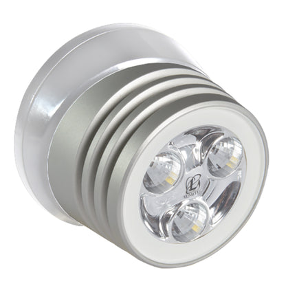 Lumitec LED marine light with four bulbs, silver housing, for boat or auto lighting installation