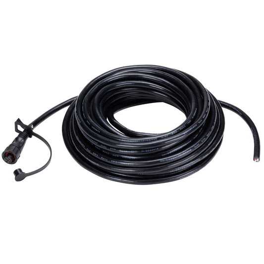 Coiled black 24AWG/2C audio cable with connector for car audio installation