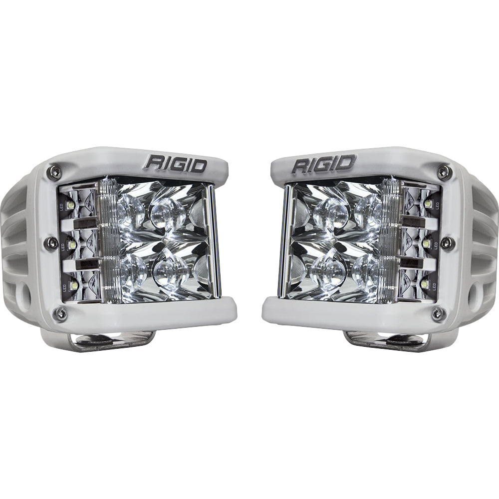 Rigid LED off-road lights for vehicle illumination, durable white housing, high-output design