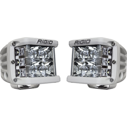 Rigid LED off-road lights for vehicle illumination, durable white housing, high-output design