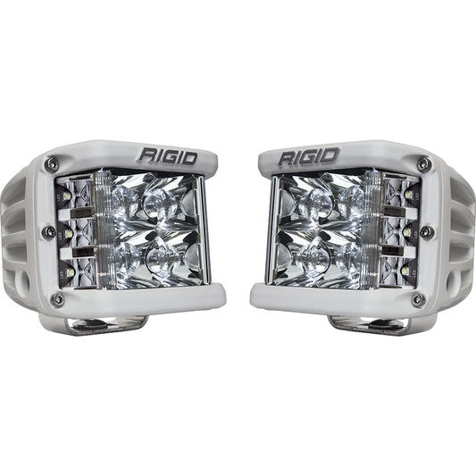 Rigid LED off-road lights for vehicle illumination, durable white housing, high-output design